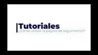 ¿Cómo utilizar la página de seguimiento